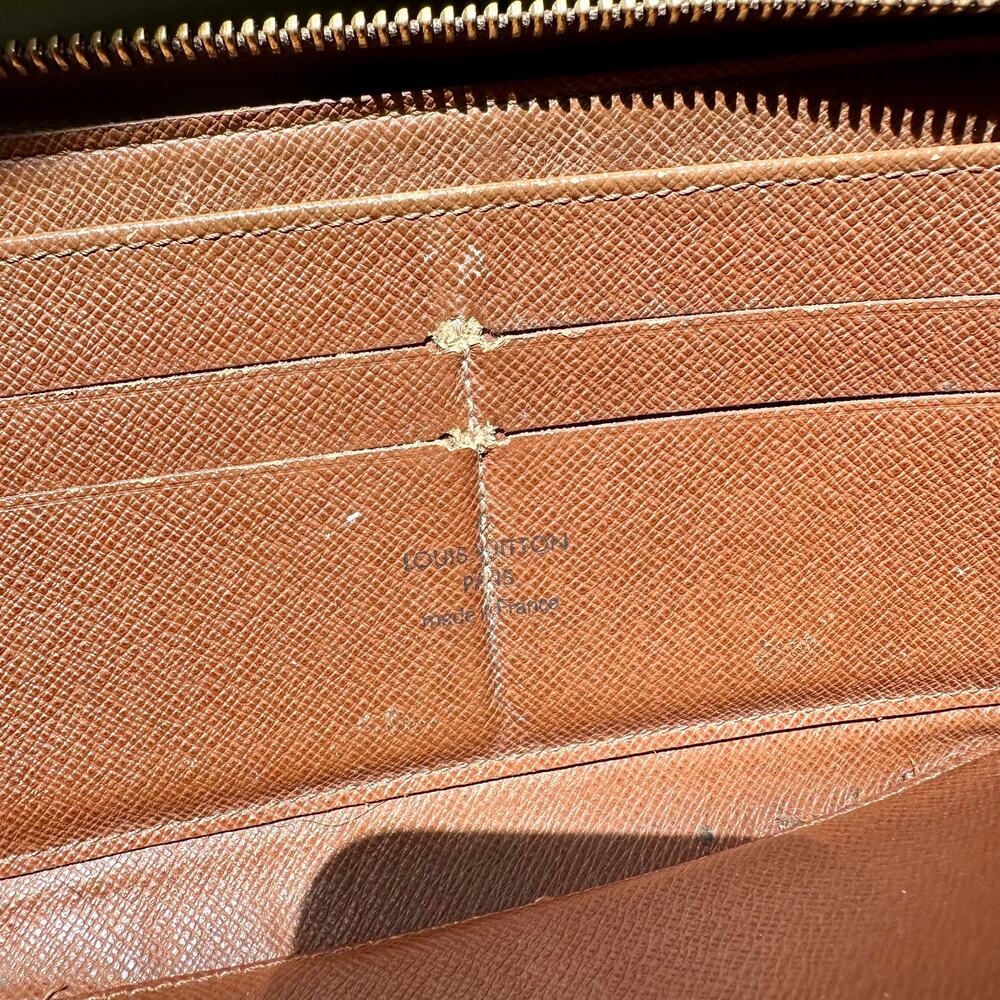 Authentic Vintage Louis Vuitton Brown Monogram Zippy Wallet Long Purse LV Canvas - Picture 8 of 13
